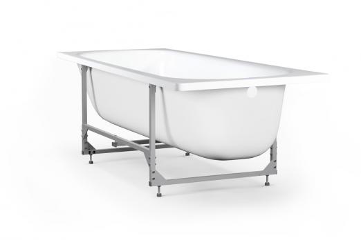 Ванна стальная 1,5*0,7*0,4 (ВИЗ) Донна Ванна "Белая Орхидея" цв.белый НА КАРКАСЕ (КР-01503)