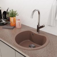 Мойкa ML-GM09 КОМФОРТ круглая, терракотовая (307), 510 мм (глуб. чаши 190)