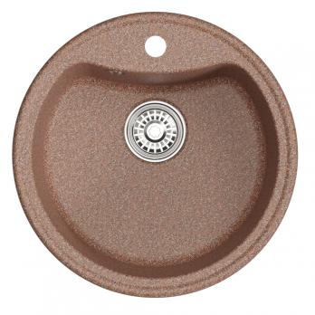 Мойкa ML-GM09 КОМФОРТ круглая, терракотовая (307), 510 мм (глуб. чаши 190)