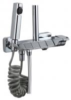 Душевая система 35к ПРОФСАН ПСМ-800-87CH клавиш. упр. лейка "Тропич. душ круг" + гигиен. лейка ХРОМ