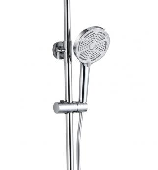 Душевая система 35к ПРОФСАН ПСМ-800-87CH клавиш. упр. лейка "Тропич. душ круг" + гигиен. лейка ХРОМ