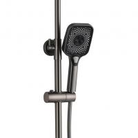 Душевая система 35к ПРОФСАН ПСМ-803-82GA лейка "Тропический душ прямоугольная" ГРАФИТ