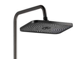 Душевая система 35к ПРОФСАН ПСМ-803-82GA лейка "Тропический душ прямоугольная" ГРАФИТ