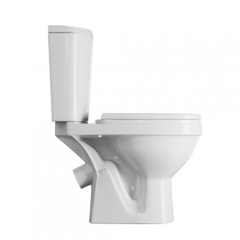 Унитаз-компакт "Дон" белый  (кос,нижн,сид.полип.,арм)  (Rosa)