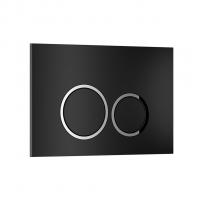 Кнопка смыва WAVE W2 универсальная ЧЕРНАЯ АБС круглая