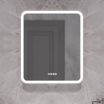 Зеркало MIXLINE "Стив-3" 600*700 (ШВ) сенсорный выключатель, часы + подогрев