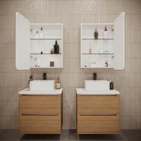 Зеркальный шкаф MIXLINE "Фиджи Flip" 600*800 (ШВ) универсал, сенсорный выкл.,светодиодная подсветка