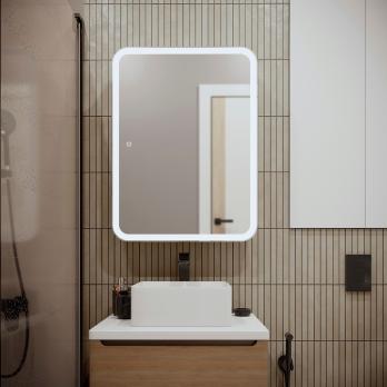 Зеркальный шкаф MIXLINE "Фиджи Flip" 600*800 (ШВ) универсал, сенсорный выкл.,светодиодная подсветка