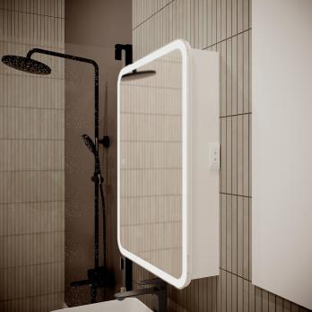 Зеркальный шкаф MIXLINE "Фиджи Flip" 600*800 (ШВ) универсал, сенсорный выкл.,светодиодная подсветка