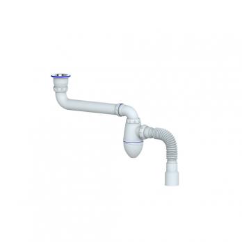 Сифон 1 1/2 AC21 со смещением, с гофрой 40*40/50 UNICORN