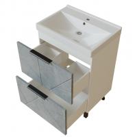 Тумба д/ванной "Гранд-60" Бетон под раковину Fest-60 (Sanita Lux) (ПВХ)