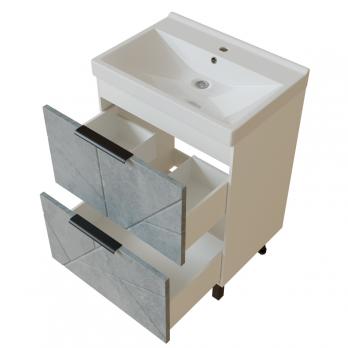 Тумба д/ванной "Гранд-60" Бетон под раковину Fest-60 (Sanita Lux) (ПВХ)