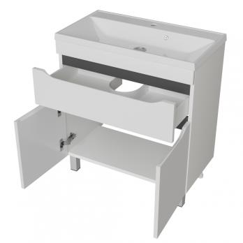 Тумба д/ванной "Лайн-80"  под раковину Фостер 80 (Kirovit)/Fest-80 (Sanita Lux) (ПВХ)