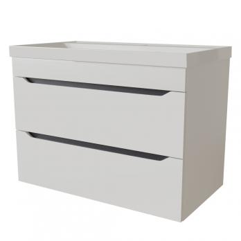 Тумба д/ванной "Лайн-80" подвесная  под раковину Фостер 80 (Kirovit)/Fest-80 (Sanita Lux) (ПВХ)