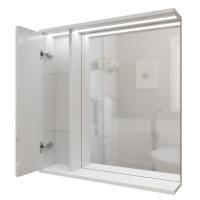 Зеркальный шкаф "Лайн-60" левый с подсветкой (ПВХ)