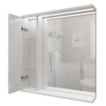 Зеркальный шкаф "Лайн-60" левый с подсветкой (ПВХ)