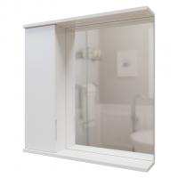 Зеркальный шкаф "Лайн-70" левый с подсветкой (ПВХ)