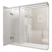 Зеркальный шкаф "Лайн-70" левый с подсветкой (ПВХ)