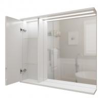 Зеркальный шкаф "Лайн-80" левый с подсветкой (ПВХ)