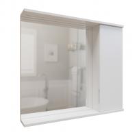 Зеркальный шкаф "Лайн-80" правый с подсветкой (ПВХ)