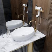 Раковина накладная на столешницу WAVE Comfort 600*400*150 ш*г*в без перелива,белый,овал