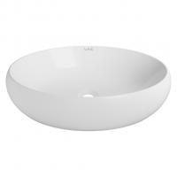 Раковина накладная на столешницу WAVE Comfort 600*400*150 ш*г*в без перелива,белый,овал