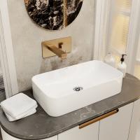 Раковина накладная на столешницу WAVE Promo 605*350*140 ш*г*в без перелива,белый,прямоуг