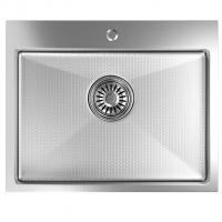 Мойка настол.монтаж 53х43 (3,0) вып 3 1/2  MIXLINE PRO 22см с сифоном (сатин НАНО декор)