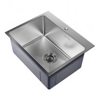 Мойка настол.монтаж 53х43 (3,0) вып 3 1/2  MIXLINE PRO 22см с сифоном (сатин НАНО декор)