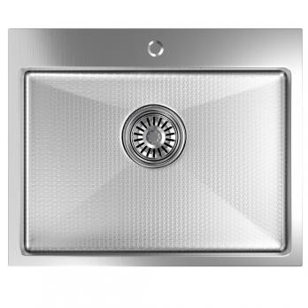 Мойка настол.монтаж 53х43 (3,0) вып 3 1/2  MIXLINE PRO 22см с сифоном (сатин НАНО декор)