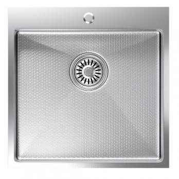 Мойка настол.монтаж 50х50 (3,0) вып 3 1/2  MIXLINE PRO 20см с сифоном (сатин НАНО декор)