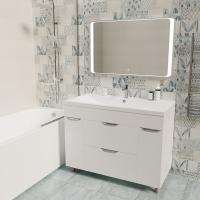 Тумба д/ванной "ЭТЬЕН-90" под раковину Нелли-90 (MIXLINE) (ПВХ)