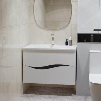 Тумба д/ванной "Лайф-80" подвесная  под раковину Марго-80 (MIXLINE) (ПВХ)