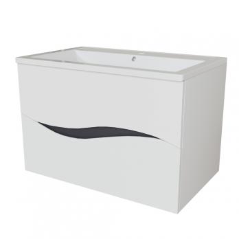 Тумба д/ванной "Лайф-80" подвесная  под раковину Марго-80 (MIXLINE) (ПВХ)