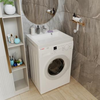 Раковина над стиральной машиной "ЛАЙН" 60*50 ш*г, с кронштейнами (MIXLINE)