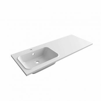 Раковина накладная"БИЛЛ-120*48" ш*г левый (выпуск, перелив, крепление, кронштейн) (MIXLINE)