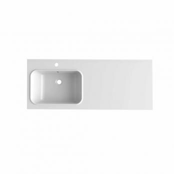 Раковина накладная"БИЛЛ-120*48" ш*г левый (выпуск, перелив, крепление, кронштейн) (MIXLINE)