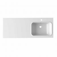 Раковина накладная"БИЛЛ-120*48" ш*г правый (выпуск, перелив, крепление, кронштейн) (MIXLINE)