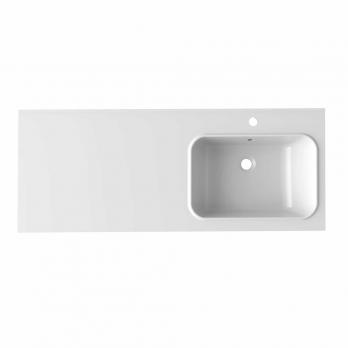 Раковина накладная"БИЛЛ-120*48" ш*г правый (выпуск, перелив, крепление, кронштейн) (MIXLINE)