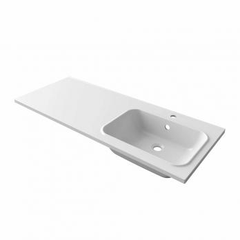 Раковина накладная"БИЛЛ-120*48" ш*г правый (выпуск, перелив, крепление, кронштейн) (MIXLINE)