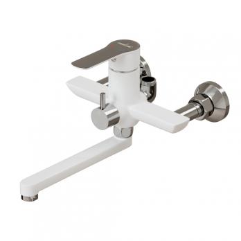 Душевая система 35к MIXLINE ML2415 излив лейка 3 позиции +лейка "Тропический душ" ХРОМ/БЕЛЫЙ