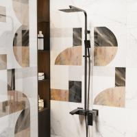 Душевая система 35к MIXLINE ML2417 излив лейка 3 позиции +лейка "Тропический душ" ЧЕРНЫЙ