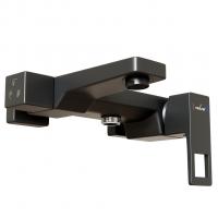 Душевая система 35к MIXLINE ML34-06 "Solo Black" излив лейка 3 поз.+лейка"Тропический душ" ЧЕРНЫЙ