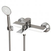 Смеситель для ванны 35k MIXLINE ML33-01 "City White" БЕЛЫЙ/ХРОМ