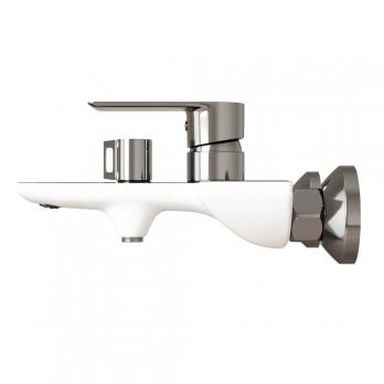 Смеситель для ванны 35k MIXLINE ML33-01 "City White" БЕЛЫЙ/ХРОМ