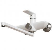 Смеситель для ванны и раковины 35k MIXLINE ML33-02 "City White" БЕЛЫЙ/ХРОМ