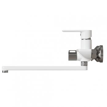 Смеситель для ванны и раковины 35k MIXLINE ML33-02 "City White" БЕЛЫЙ/ХРОМ