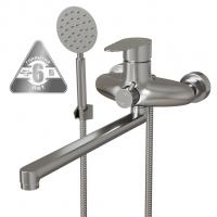 Смеситель для ванны и раковины 35k MIXLINE MLSS36-02 "Steel Kit" НЕРЖ