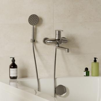 Смеситель для ванны и раковины 35k MIXLINE MLSS36-021 "Steel Kit" НЕРЖ