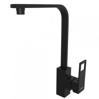 Смеситель для кухни 35k MIXLINE ML34-032 "Solo Black" высокий излив, боковая ручка ЧЕРНЫЙ